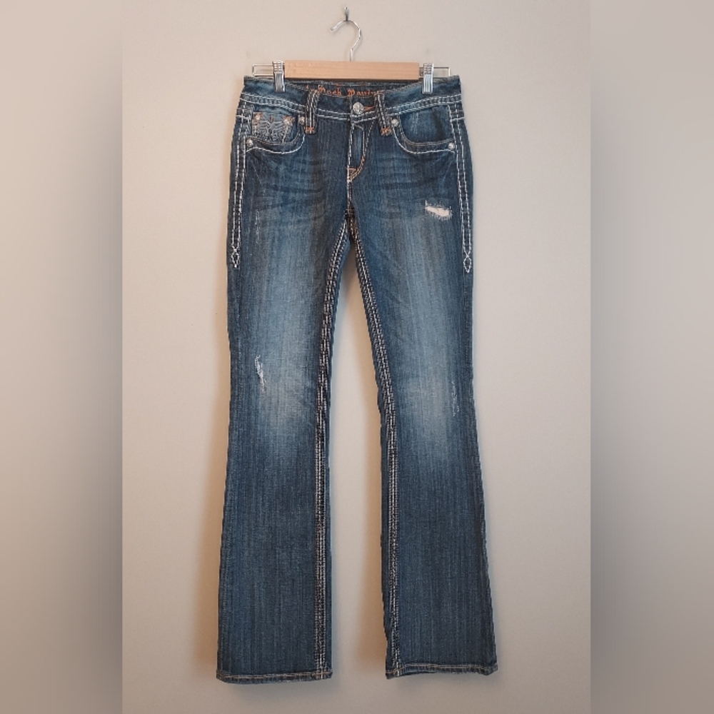 Rock & Revival Modelo Bootcut Boot Blue Denim Jeans Size 28 Tricia Wash - Picture 2 of 16
